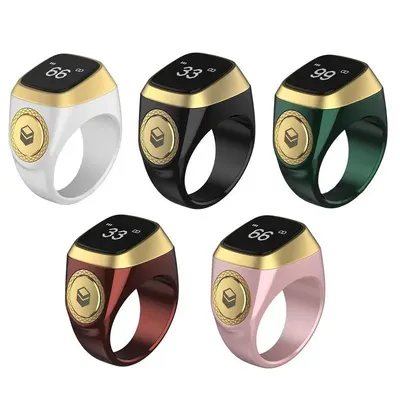 22/18mm Iqibla Smart Tasbih Tally Counter for Muslims Zikr Ring Digital Tasbeeh 5 Prayer Time