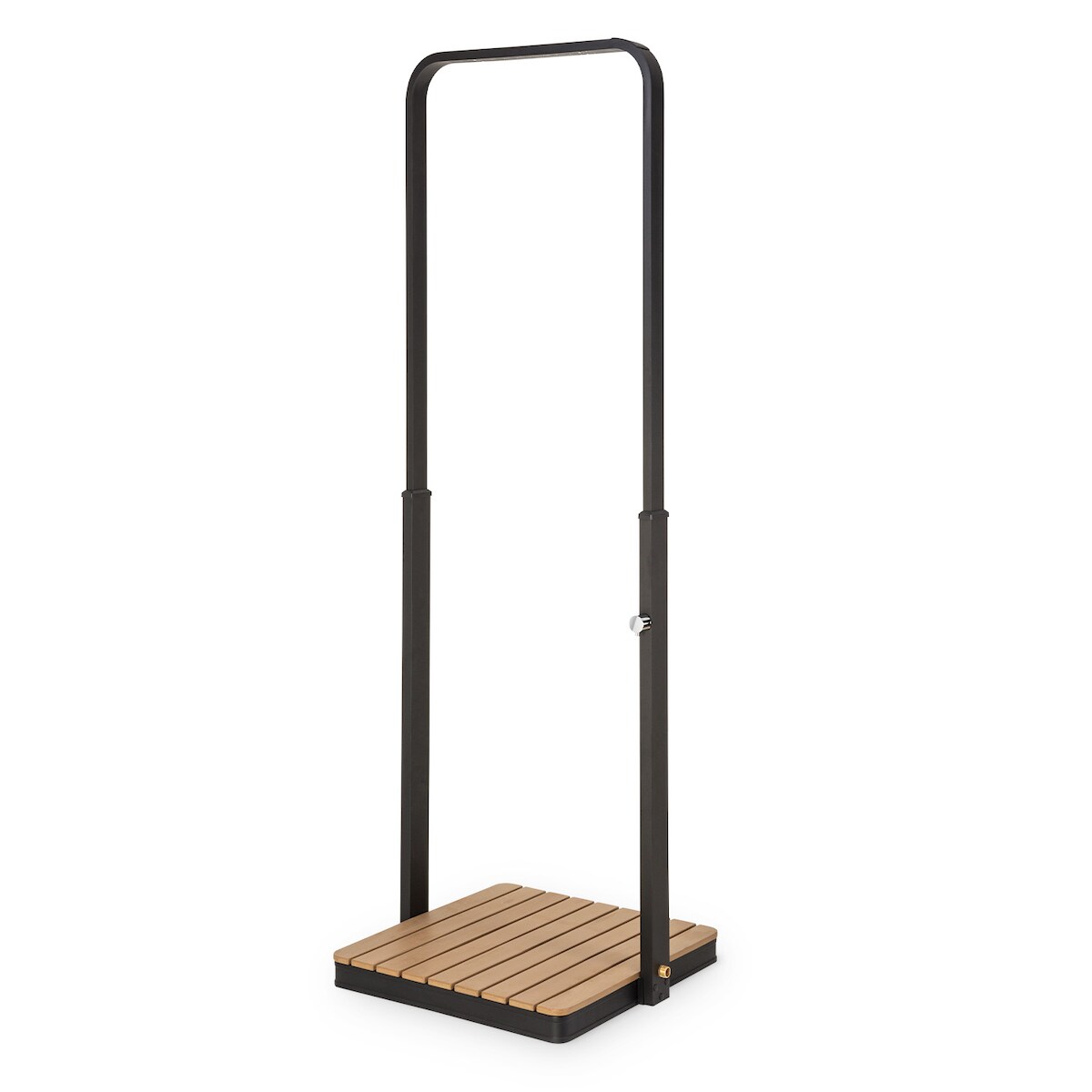 blumfeldt Gartendusche Pooldusche - Aluminium,WPC Campingdusche - Schwarz Image