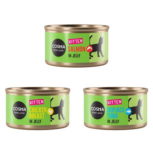 6x85g Kitten Mixed Pack in Jelly Cosma Original Wet Cat Food