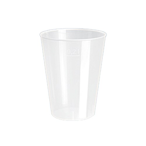 375 Mehrweg Trinkglas 0,2 l Polypropylen "de Luxe" – Transparent Image