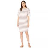 Ralph Lauren Dresses | Lauren Ralph Lauren Shift Dress Womens Size Xl Boat Neck Ivory Red Striped | Color: Cream/Red | Size: Xl