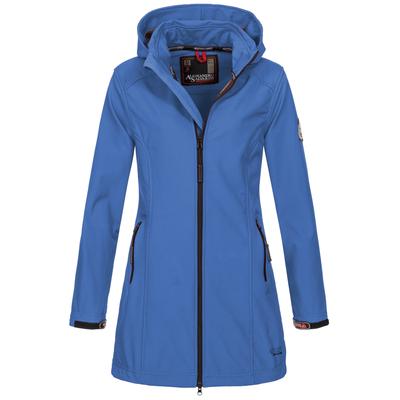 Softshelljacke ALESSANDRO SALVARINI "Alessia", Damen, Gr. S, blau, Obermaterial: 96% Polyester, 4% Elasthan; Innenmaterial: 100% Polyester, Jacken, lang mit abnehmbarer Kapuze Image