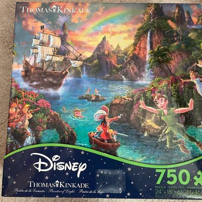 Disney Games | Thomas Kinkade 750-Pc Puzzle Peter Pan | Color: Blue/Gray | Size: Os