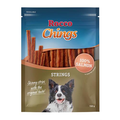 4x150g Rocco Chings Strings Lachs Hundesnacks