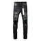 Top quality 2024ss New Purple ROCA brand jeans Fashion top street, black hole repair, jeans