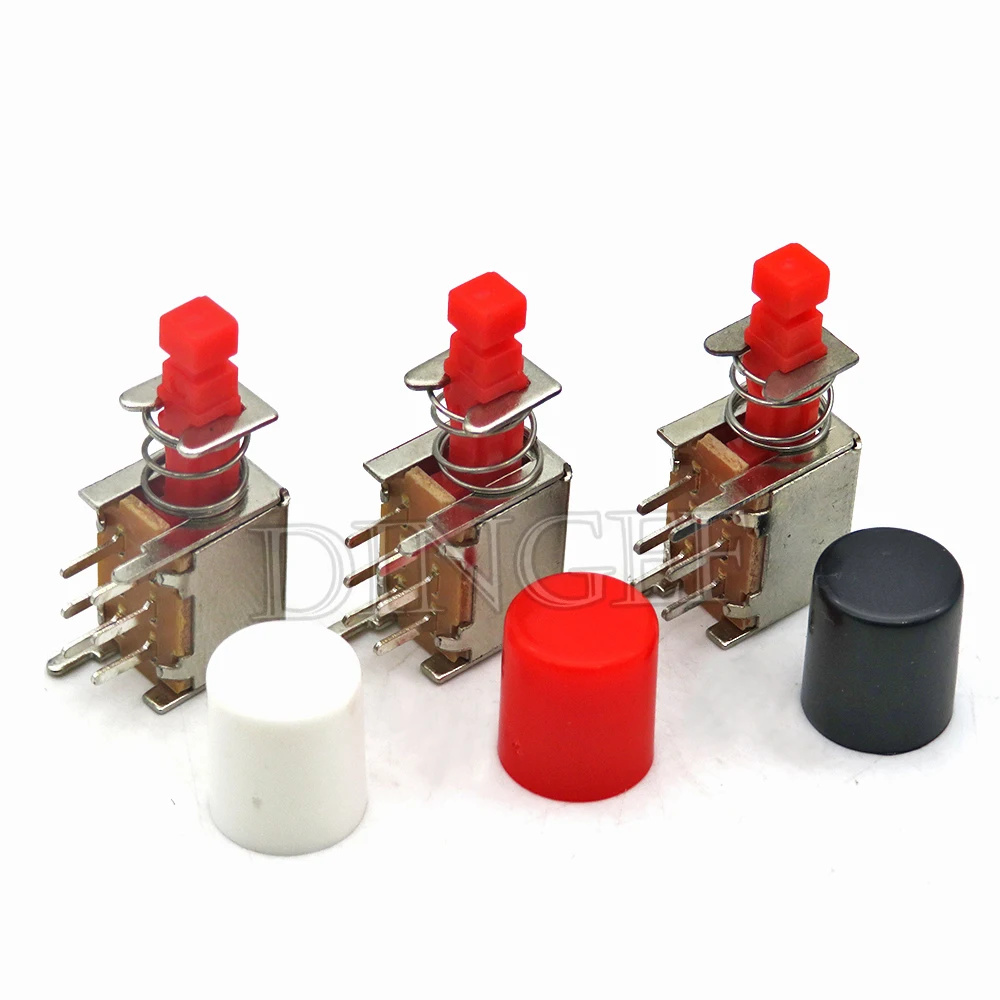 10Set Direkt Schlüssel Schalter PS-22F03 A03 Selbstsichernde/Entsperren Druckschalter DPDT Bipolar 6pin Selbstsichernde Schlüssel Netzschalter Image