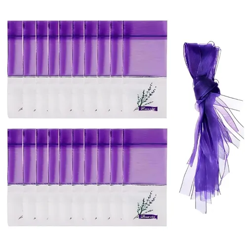 20 Stück leere Beutel mit getrockneten Lavendelblüten für den Schrank Lufterfrischer Duftbeutel