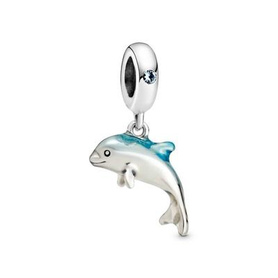 Pandora Shimmering Dolphin Dangle Charm - Blue