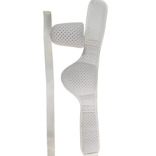 Herniengürtel für Männer und Frauen, linke/rechte Seite, Leistenbruchstütze mit abnehmbaren Kompressionspolstern, schwarz Image