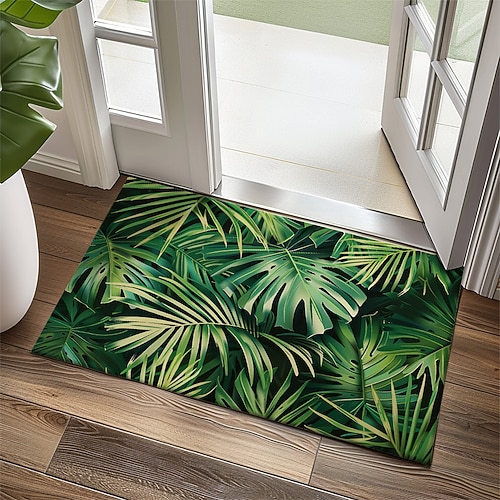 Grüne Gras Fußmatte Küchenmatte Bodenmatte rutschfeste Flächenteppich Ölbeständiger Teppich Indoor Outdoor Matte Schlafzimmer Dekor Badezimmermatte Eingangsteppich Image