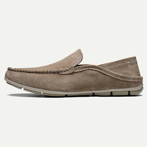Beige Wildleder-Loafer für Herren – leichte, lässige Schlupfschuhe mit weicher Sohle für Komfort im Alltag Image