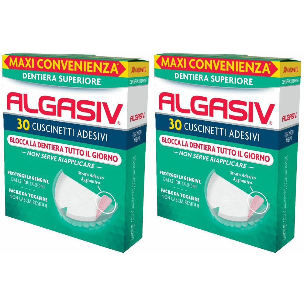 ALGASIV® Cuscinetti Adesivi Dentiera Superiore 2x1 pz Altro