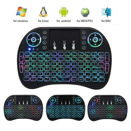2.4GHz Backlit Mini Keyboard Touchpad Mouse Mini Wireless Keyboard With Touchpad And Multimedia Keys For Android TV Box Smart TV HTPC PS3 Smart Phone Tablet Mac Linux Windows OS