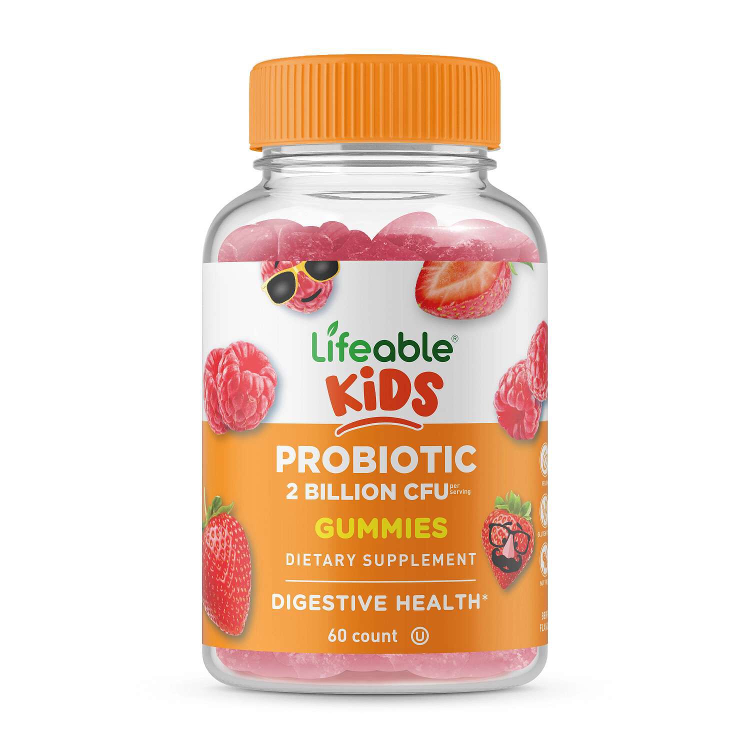 Kids Probiotic 2 Billion Cfu Vegan - 60 Gummies (30 Servings)