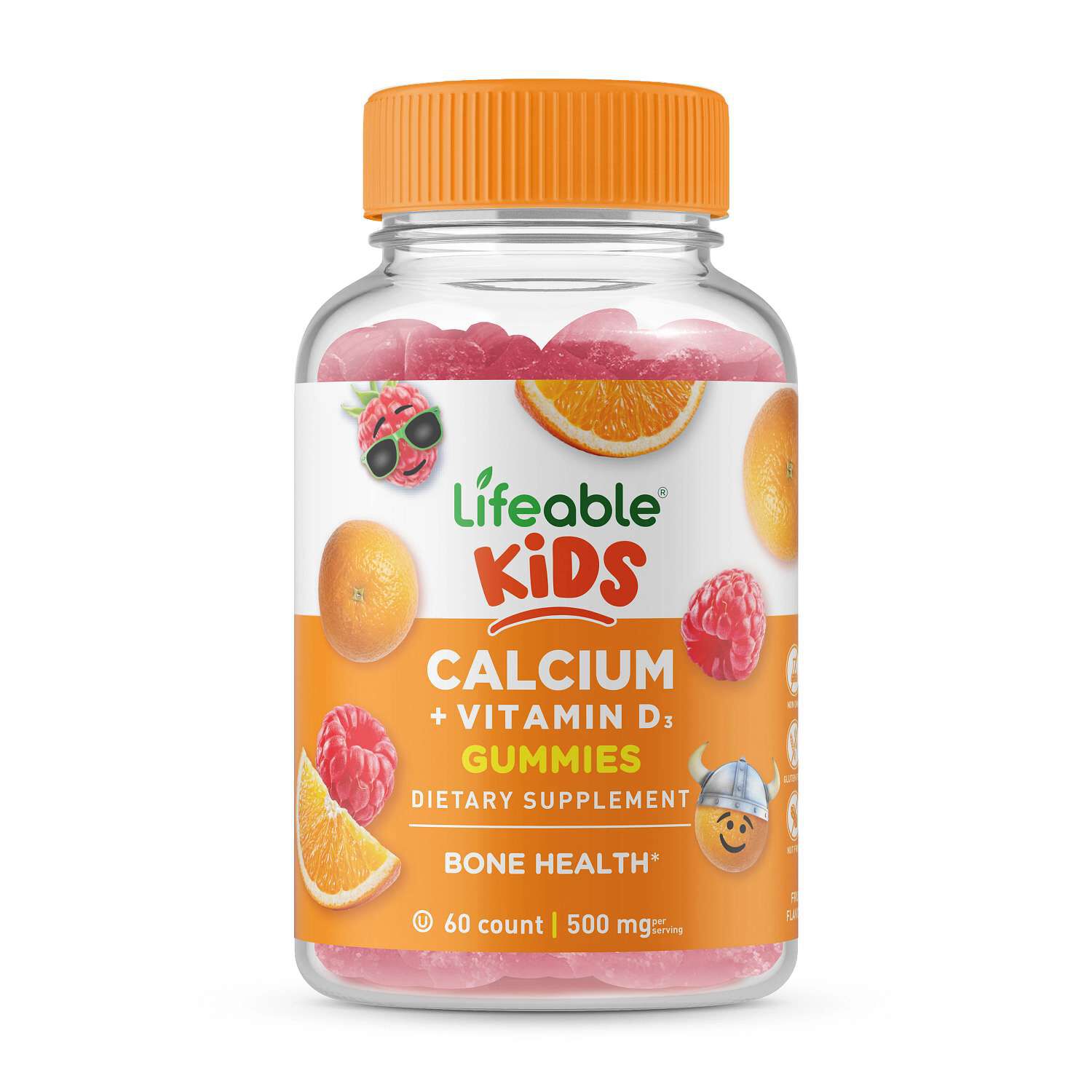 Kids Calcium and Vitamin D3 - 60 Gummies (30 Servings)