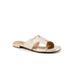 Women's Nell Slip On Sandal by Trotters in Champagne (Size 6 1/2 M)