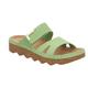 Pantolette ROHDE "Foggia-D" Gr. 39, grün (kiwi) Damen Schuhe Pantoletten Keilabsatz, Sommerschuh, Schlappen mit praktischem Klettverschluss