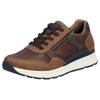Sneaker RIEKER, Herren, Gr. 41, braun (braun, kombiniert), Leder, Lederimitat, casual, Schuhe, mit gepolstertem Schaftrand, Freizeitschuh, Halbschuh, Schnürschuh