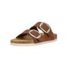 Sandale CRUZ "Bundao", Damen, Gr. 42, braun (karamell), Polyurethane, casual, Schuhe Pantolette Schlappen, mit bequemer Korksohle