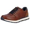 Sneaker RIEKER, Herren, Gr. 41, braun (braun, kombiniert), Leder, Veloursleder, Lederimitat, casual, Schuhe, mit MemoCup-Innensohle, Freizeitschuh, Halbschuh, Schnürschuh
