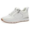 Keilsneaker TAMARIS, Damen, Gr. 38, silber (weiß, silberfarben), Lederimitat, sportlich, Schuhe, Freizeitschuh, Halbschuh, Schnürschuh mit Außenreißverschluss