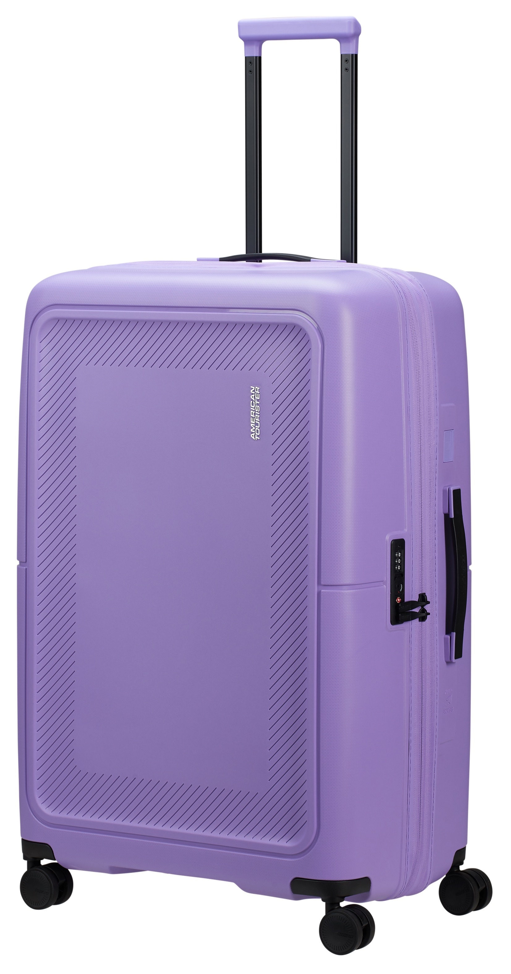 Hartschalen-Trolley AMERICAN TOURISTER "DASHPOP 77", Gr. B/H/T: 50 x 77 x 33 104, lila (violet lila), Polypropylen, Koffer, Koffer groß Reisekoffer TSA-Zahlenschloss Aufgabegepäck Image
