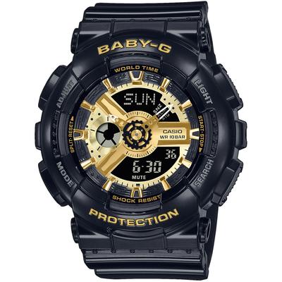 Chronograph CASIO BABY-G, schwarz, Armbanduhren, Damen, Quarzuhr, Armbanduhr, Damenuhr, Stoppfunktion, digital, Timer Image