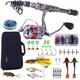 KYATON Fishing Rod and Reel Combos - Carbon Fiber Telesfishing Pole - Spinning Reel 12 +1 Bb with Carrying Case for Saltwater and Freshwater Fishing Gear Kit/Sier/2.1M/6.89Ft Rod+3000 Reel
