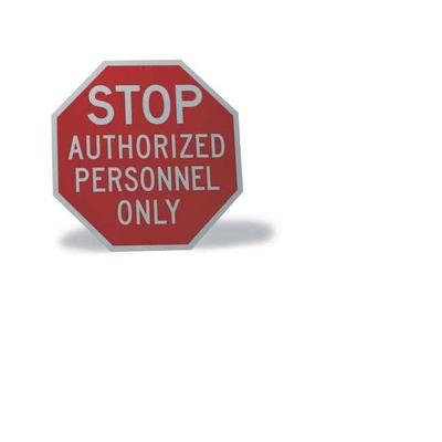 Lyle Rflct Auth Person Stop Sign,6x6in,Alum ST-014-6HA - 1 Each