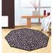 White 36 x 36 x 0.5 in Area Rug - Everly Quinn Furnish My Place Animal Print Area Rug - Cheetah Go Getter Nylon | 36 H x 36 W x 0.5 D in | Wayfair