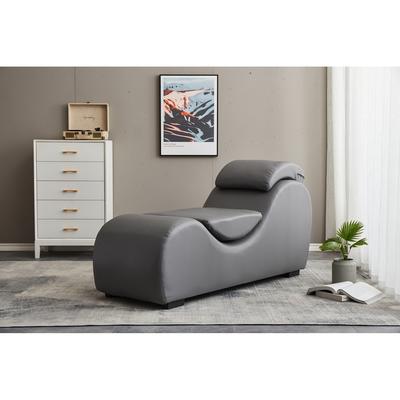 Kingway 63.4" Faux Leather Chaise Lounge for Yoga, Excerise, Streching, Massage and Fun