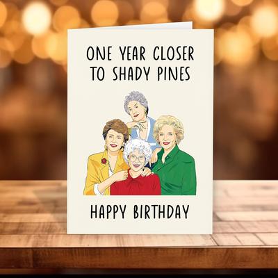 1pc, Thank You For Being A Friend Golden Girls Inspired Betty Friendship Birthday Just Because Card, Happy Birthday Card For Your Best Friend Sister Bestie