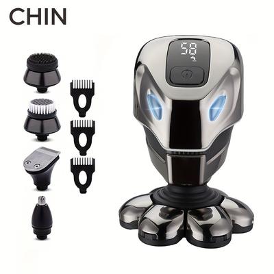 5-in-1 Rechargeable Electric Head Shaver For Men -...
