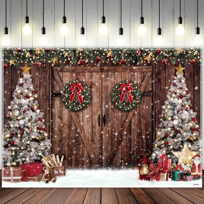 Create Magical Christmas Memories With A Rustic Barn Polyester Photography Backdrop!
