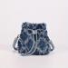 TEMU Pattern Random Gradient Denim Quilted Diamond Check Mini Bucket Bag