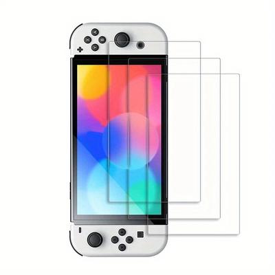 [3 Packs] Screen Protector Tempered Glass For Switch, Transparent Hd Clear Anti-scratch Screen Protector Compatible With Switch/switch Oled/switch Lite