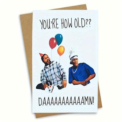 1pc Humorous Birthday Card Friday Birthday Card, 90s Pop Culture, Hip Hop Birthday Card, Funny Birthday Card, Happy Birthday Card