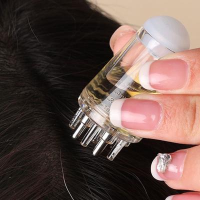 1pc Scalp Applicator, Mini Portable Head Essential Oil Roller Ball Massage Comb, Hair Fixing Liquid Guide Comb