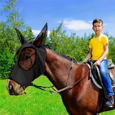 Breathable Horse Mask, Comfortable Mesh Horse Fly Mask With Ear, Equestrian Supplies
