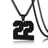 1pc 20-39 Number Necklaces For Athletes Men Boy Sports Jersey Numbers Stainless Steel Pendant Chain Baseball Basketball Football Team Inspiration Jewelry