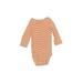 Just One You Made by Carter's Long Sleeve Onesie: Orange Stripes Bottoms - Size 12 Month