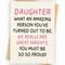 1pc, Funny Happy Birthday Card For Daughter, Daughter Gift From Mom Or Dad, Daughter Gifts For Daughter, 10th 13th 16th 18th 21st 30th 40th 50th Birthday Gifts Decorations For Women Her Girls Daughter