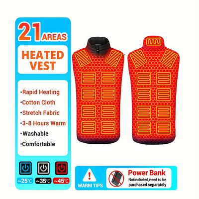 9 Areas Heated Vest For Men, Constant Temperature ...