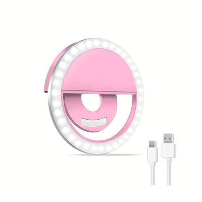 Good Quality Led Selfie Ring Light Battery Rechargeable Ring Lamp For Smart Phone Computer Makeup Warm White Light