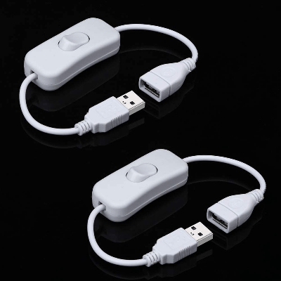 2packs Usb Cable With On/off Switch - Perfect For Driving Recorder, Led Desk Lamp, Usb Fan & Led Strip!