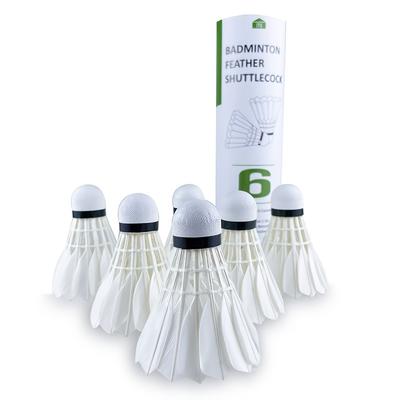 (6pcs) Durable Goose Feather Badminton Shuttlecock...