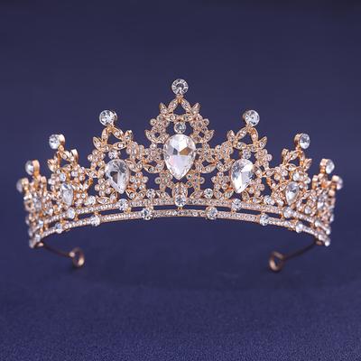 1pc Baroque Style Queen Princess Crown Sparkly Col...