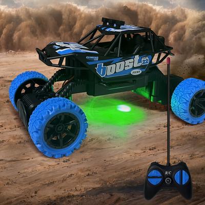 Remote Control Car, Scale Car Toy Road Rock Climbing Car Toy With Flashing Light, Ideal Xmas And Birthday Gift Toy