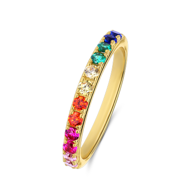 Lucardi Ring 925 Silber Gold - 62mm Damen Image