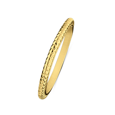 Lucardi Ring Stahl Gold - 53mm Damen Image